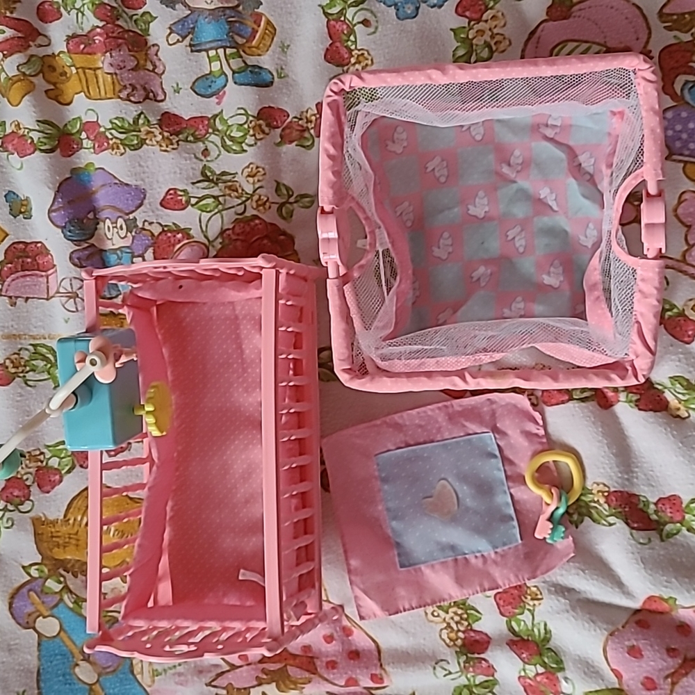 Vintage Galoob Bouncin Babies Crib and Playpen Bundle